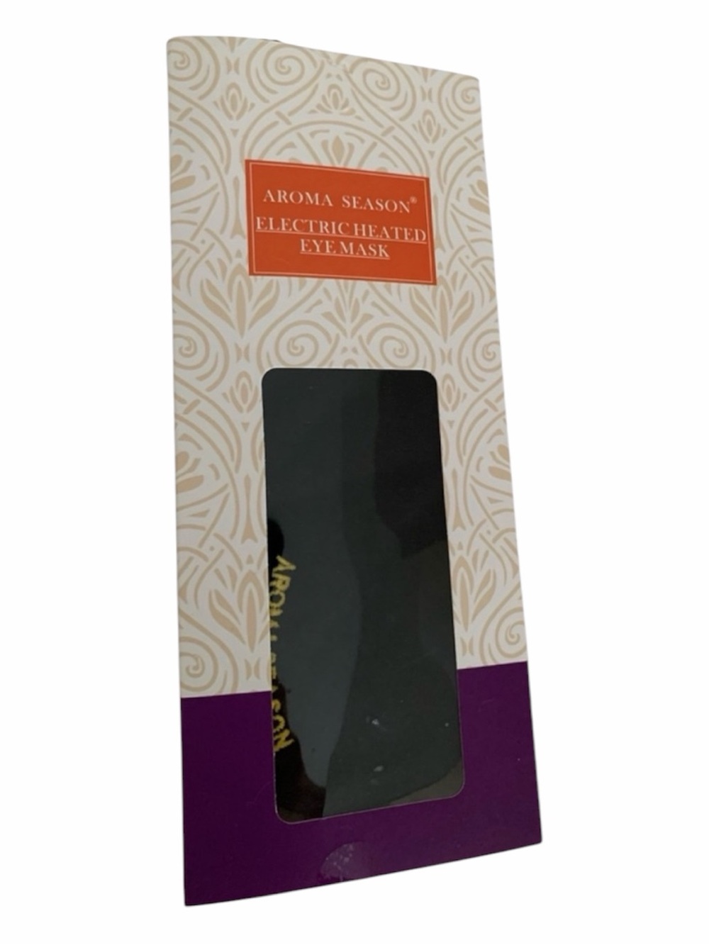 Aroma Season Electric Heated Black Eye Mask Lavendar Warm Sleep Stress Reliever